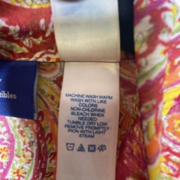 j. h. collectibles Button-Up SheerBlouse Tunic Size L Women’sBohoPaisleyFestival - Picture 3 of 13